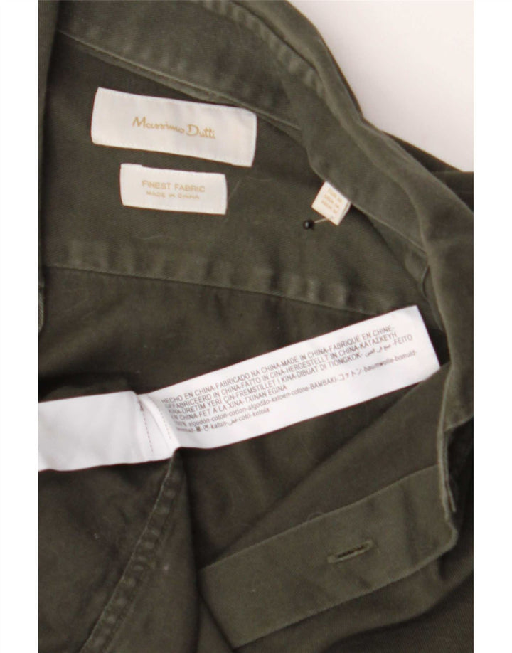 Massimo Dutti Chemise Homme Coton Vert Moyen