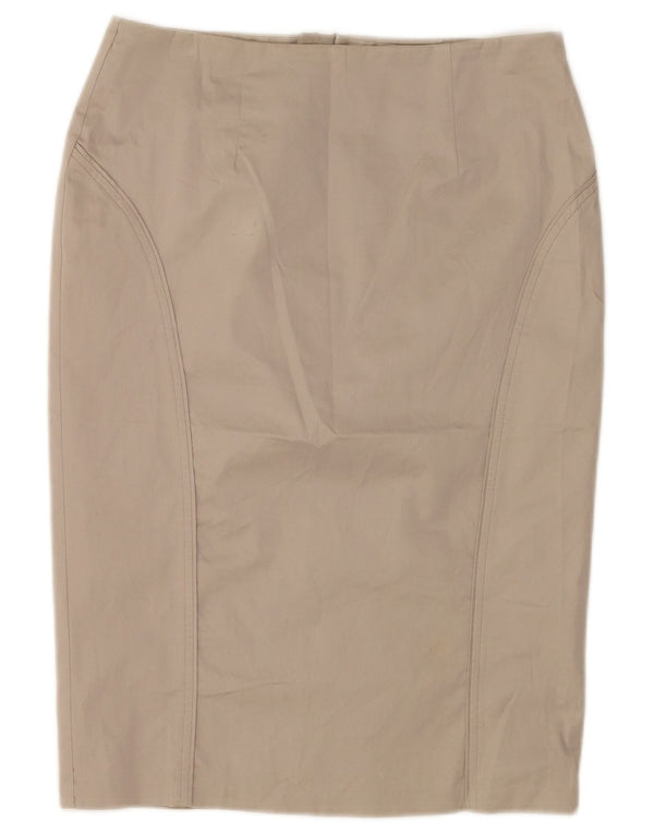 Marks & Spencer Jupe crayon pour femme UK 12 Medium W30 Coton beige