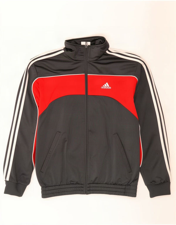 Adidas Veste de survêtement graphique pour homme UK 36/38 Petit Gris Colorblock