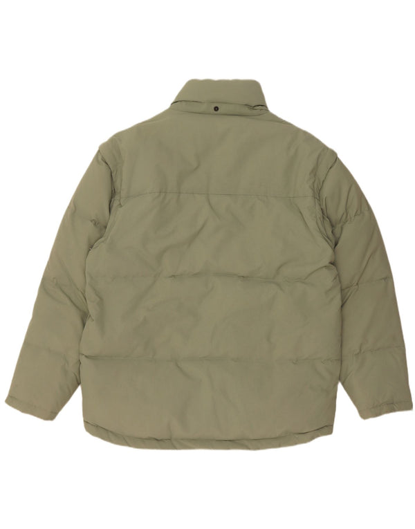 Fila Veste matelassée homme UK 40 Large Vert Polyamide