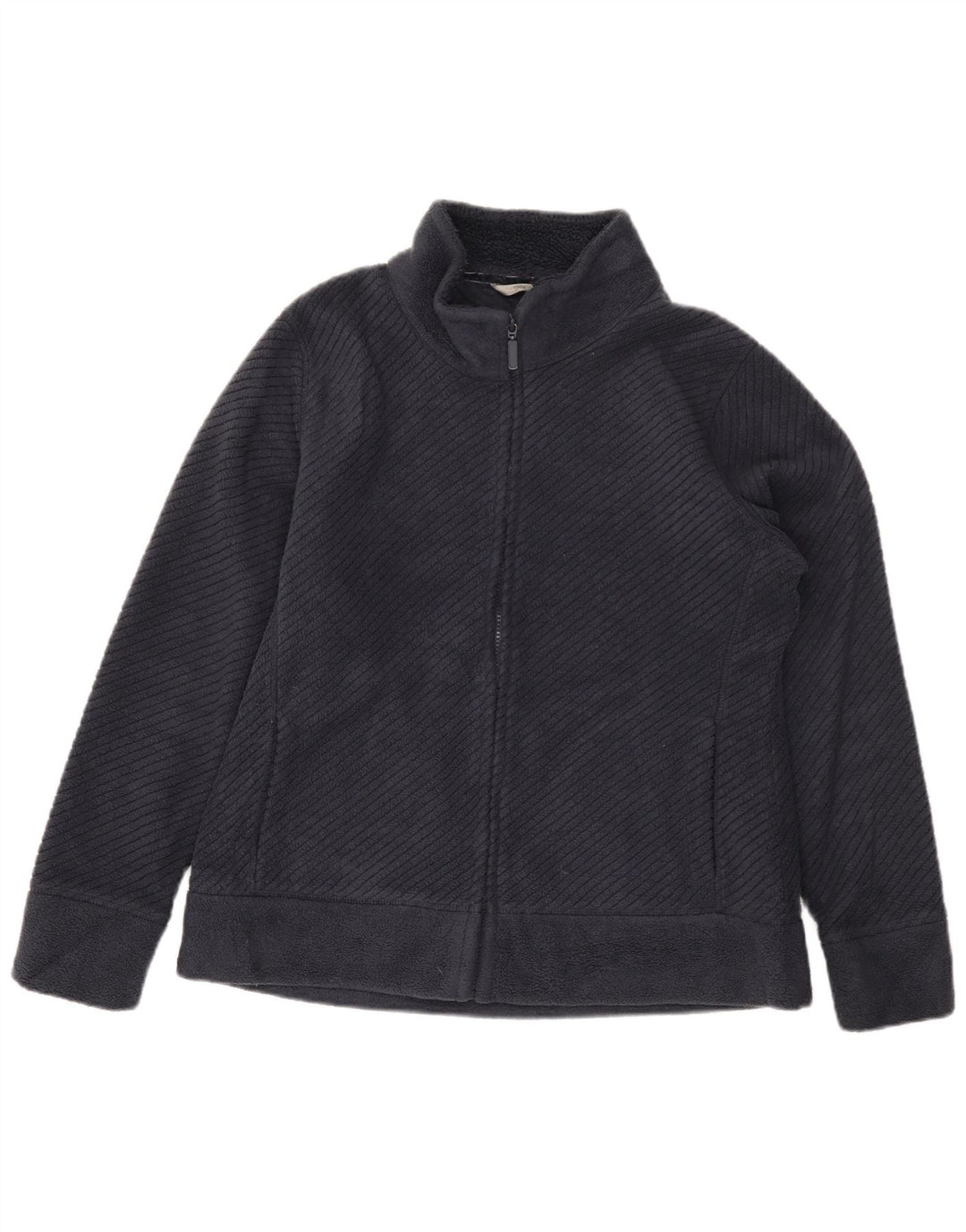 MARKS & SPENCER Veste Polaire Femme UK 16 Large Bleu Marine Polyester