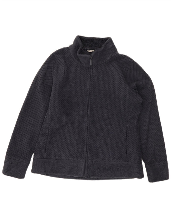MARKS & SPENCER Veste Polaire Femme UK 16 Large Bleu Marine Polyester