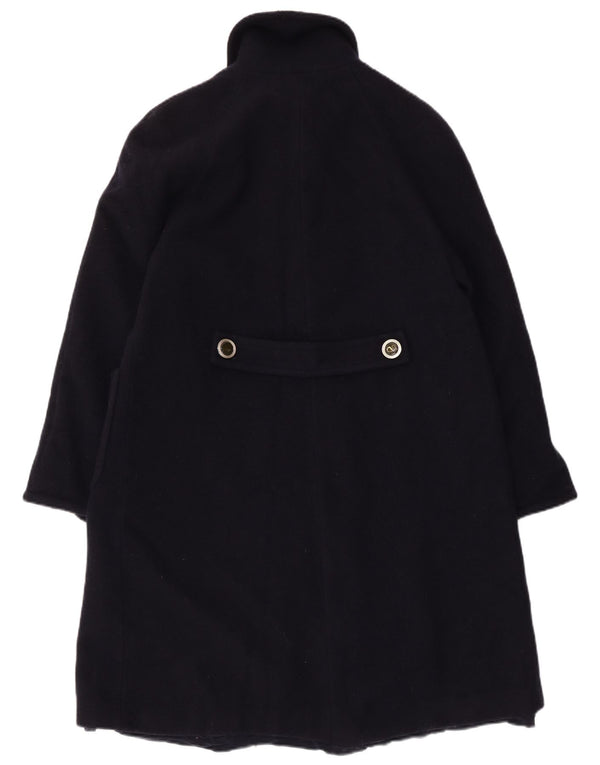 Valentino Womens Carisma Trench Coat UK 16 Large Bleu Marine Laine Vierge