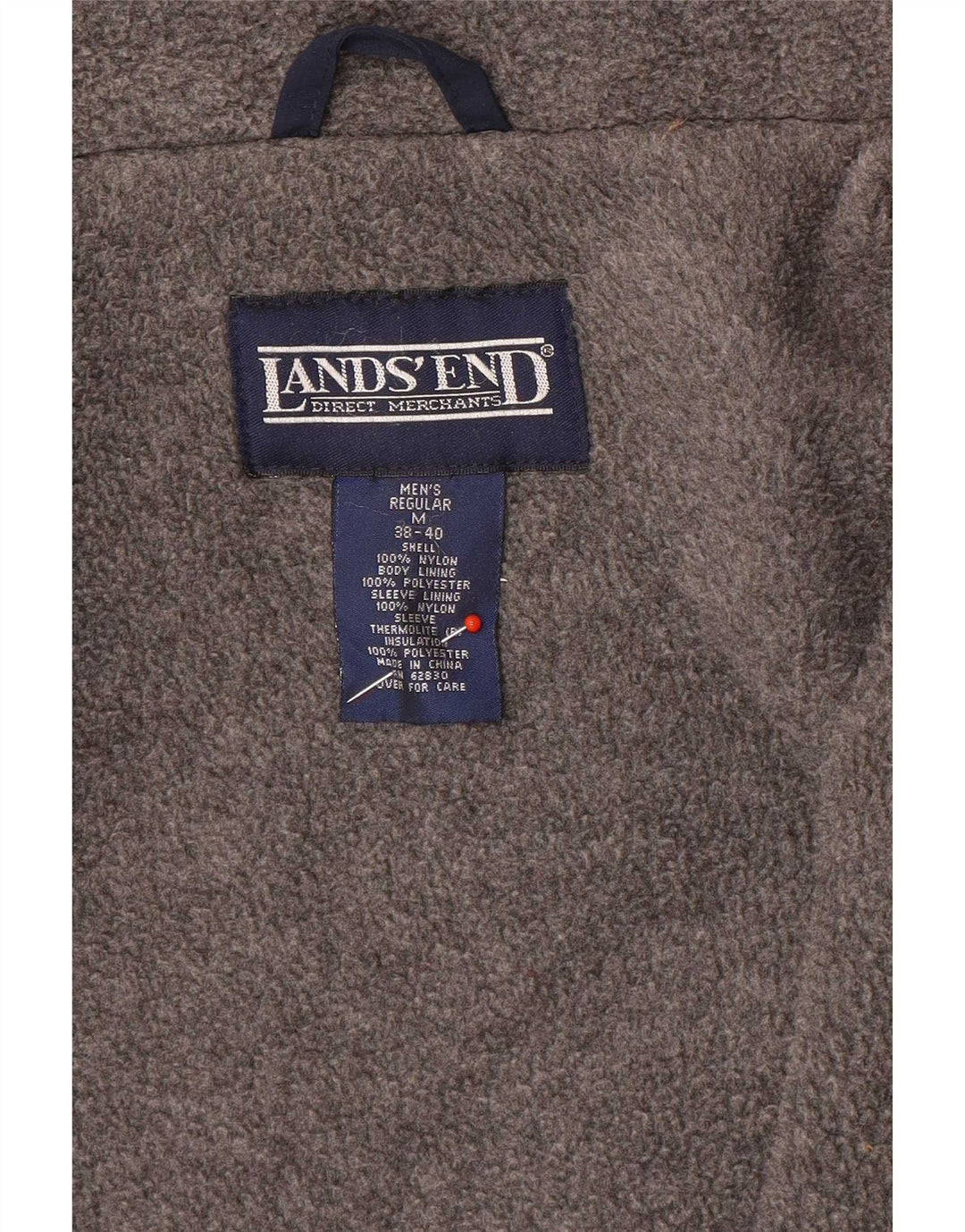 Lands End Parka à capuche coupe régulière pour homme UK 38/40 Bleu marine moyen