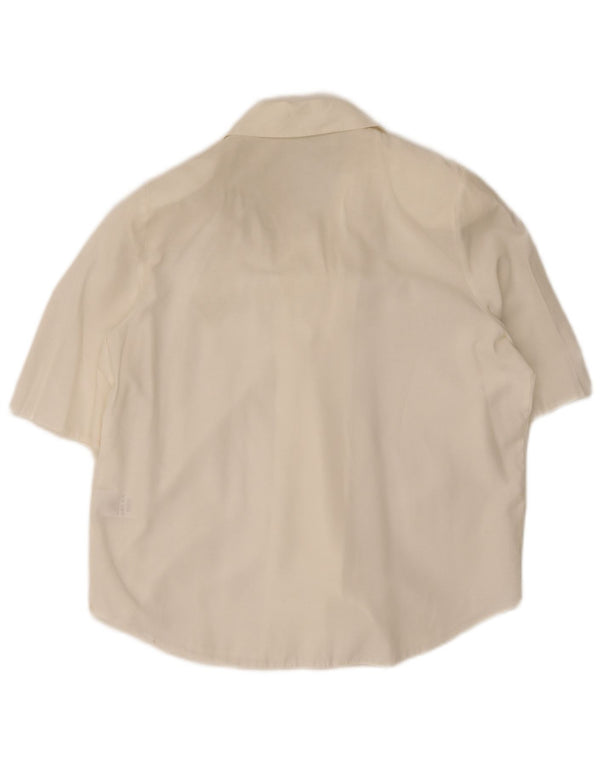 Classics Chemisier régulier à manches courtes pour femme UK 12 Blanc moyen