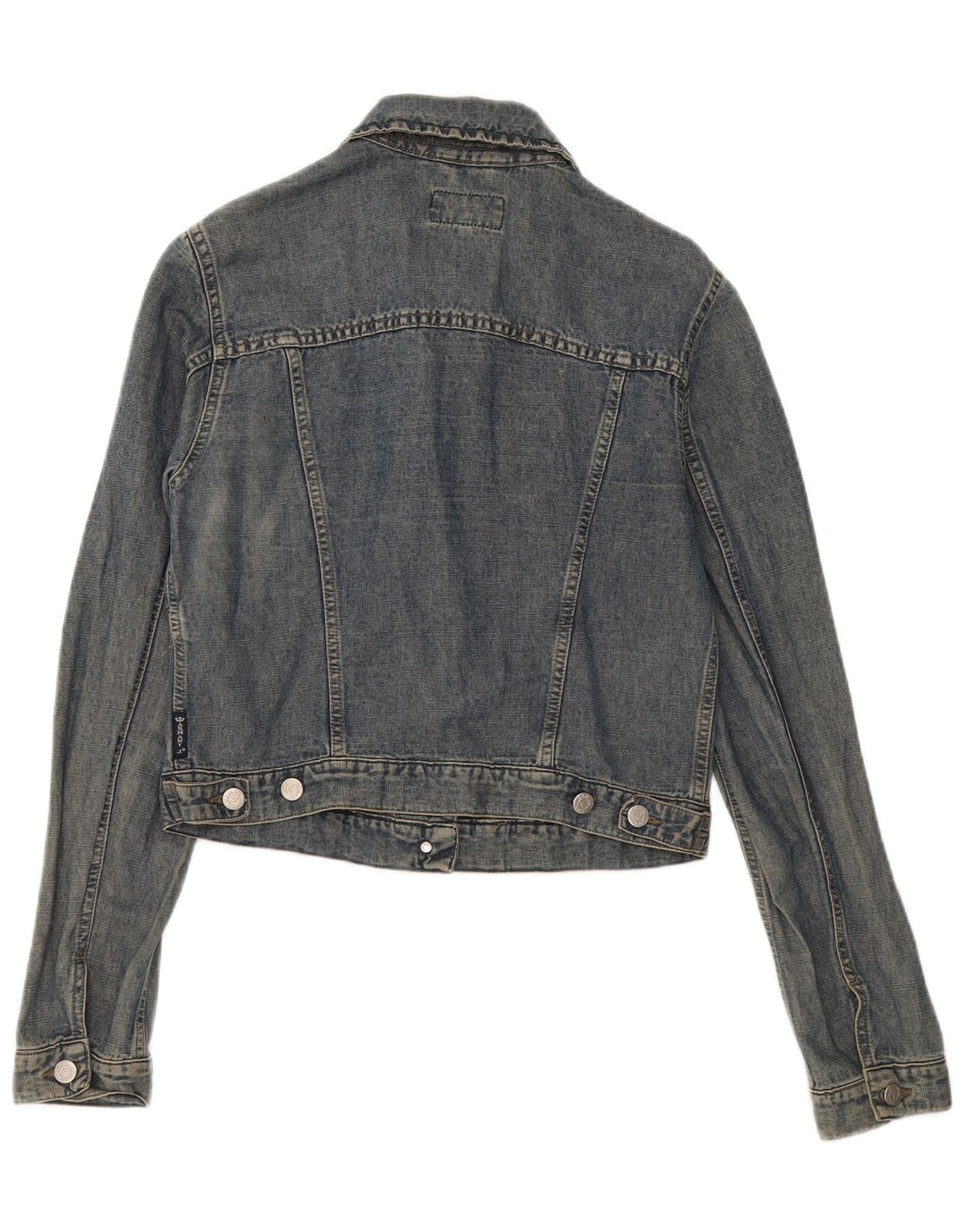 Armani Jeans Veste en jean crop pour femme UK 12 Lin bleu moyen