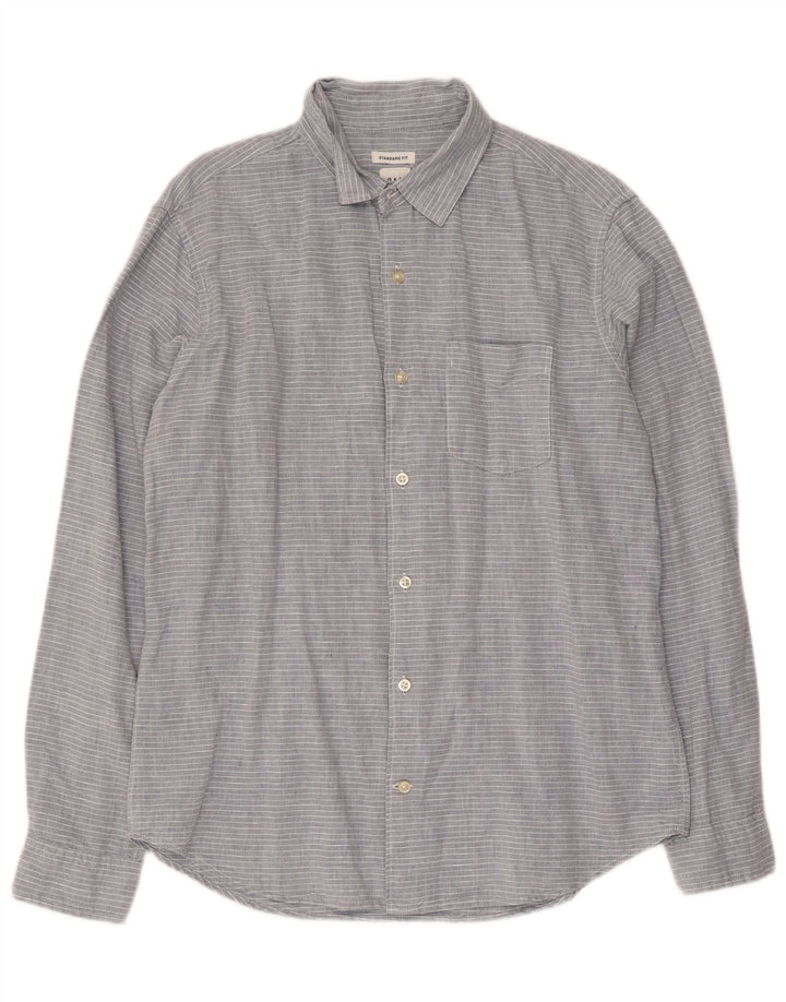 Gap Chemise Coupe Standard Homme Gris Moyen Rayures