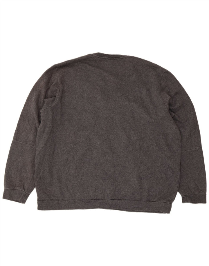 Adidas Mens Regular Fit Sweatshirt Jumper 2XL Gris Coton