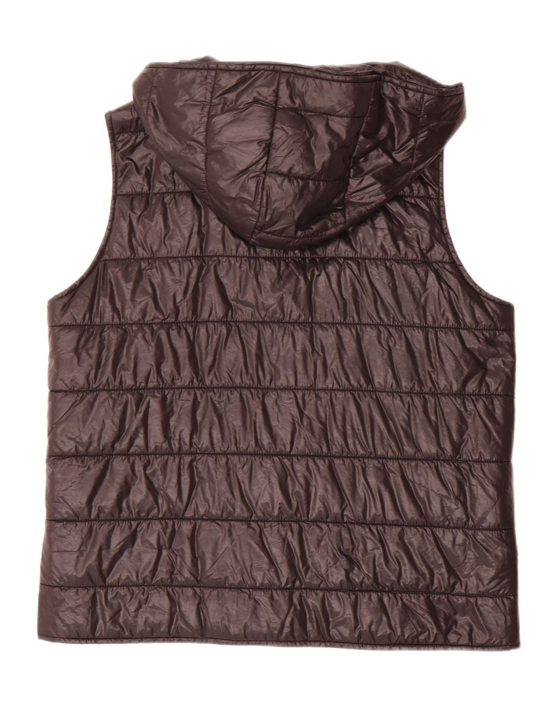 Zara Gilet rembourré à capuche pour femme UK 44 Medium Noir Polyester