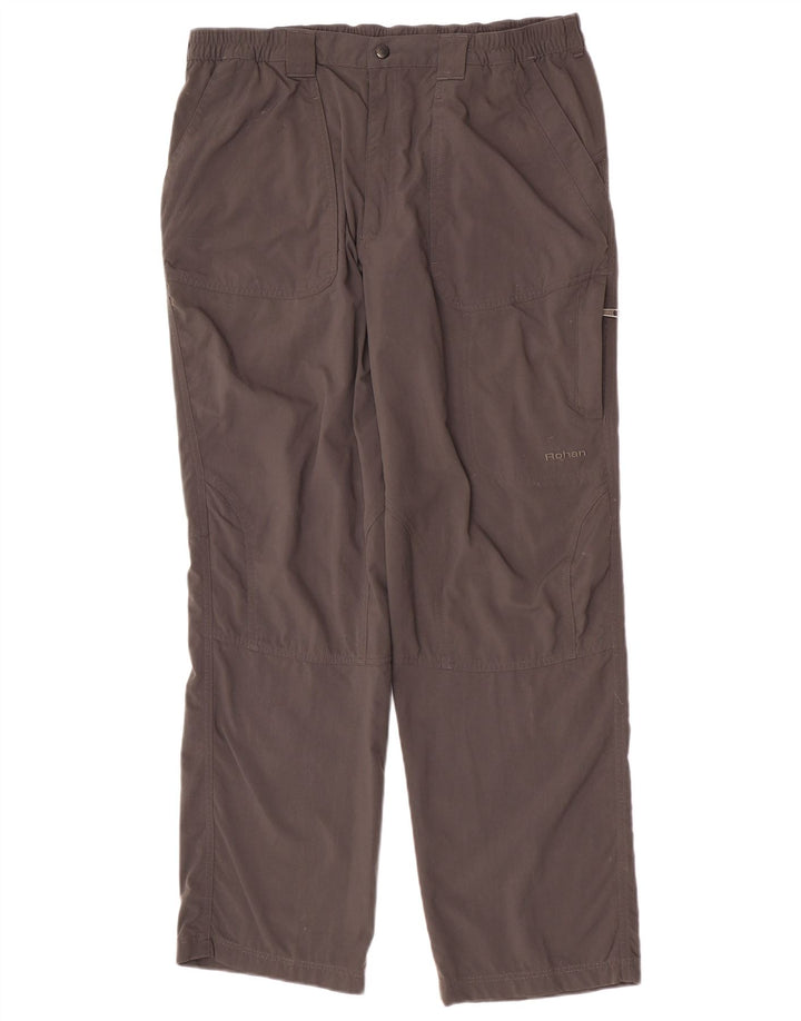 Rohan Pantalon Cargo Droit Homme Large W34 L30 Gris Polyamide