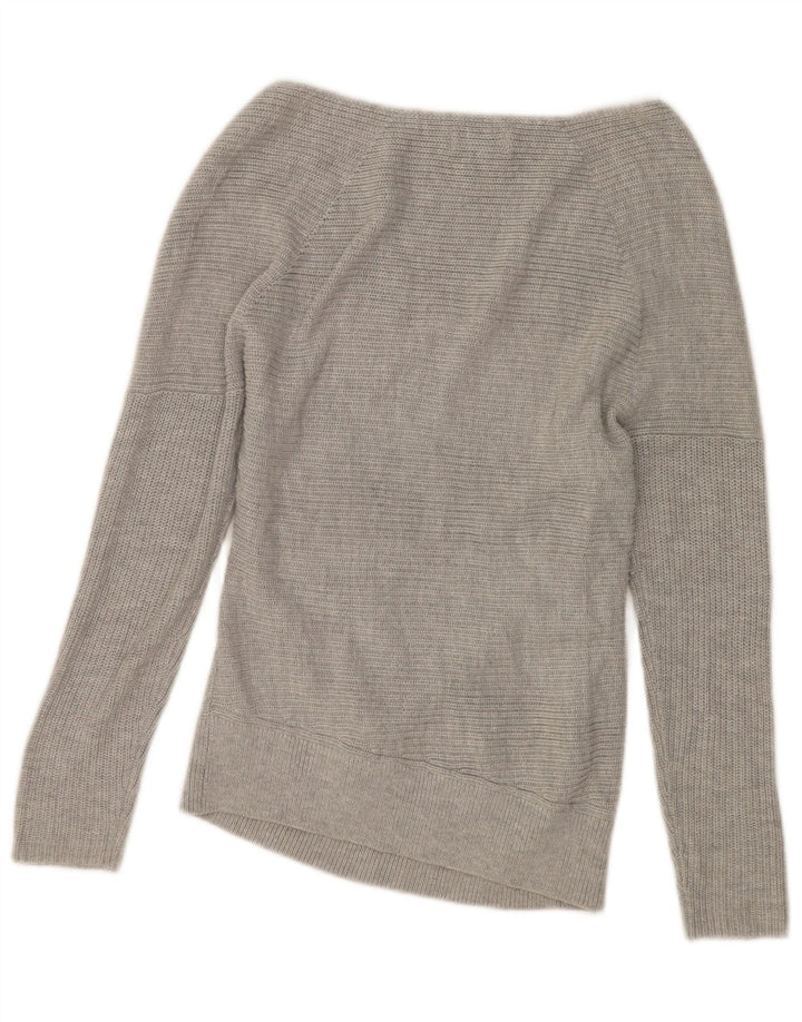 Topshop Femme Top Manches Longues UK 8 Small Gris Acrylique