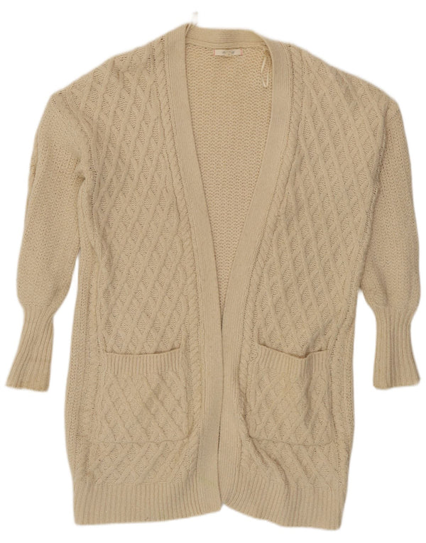 White Stuff Cardigan long pour femme UK 10 Small Off