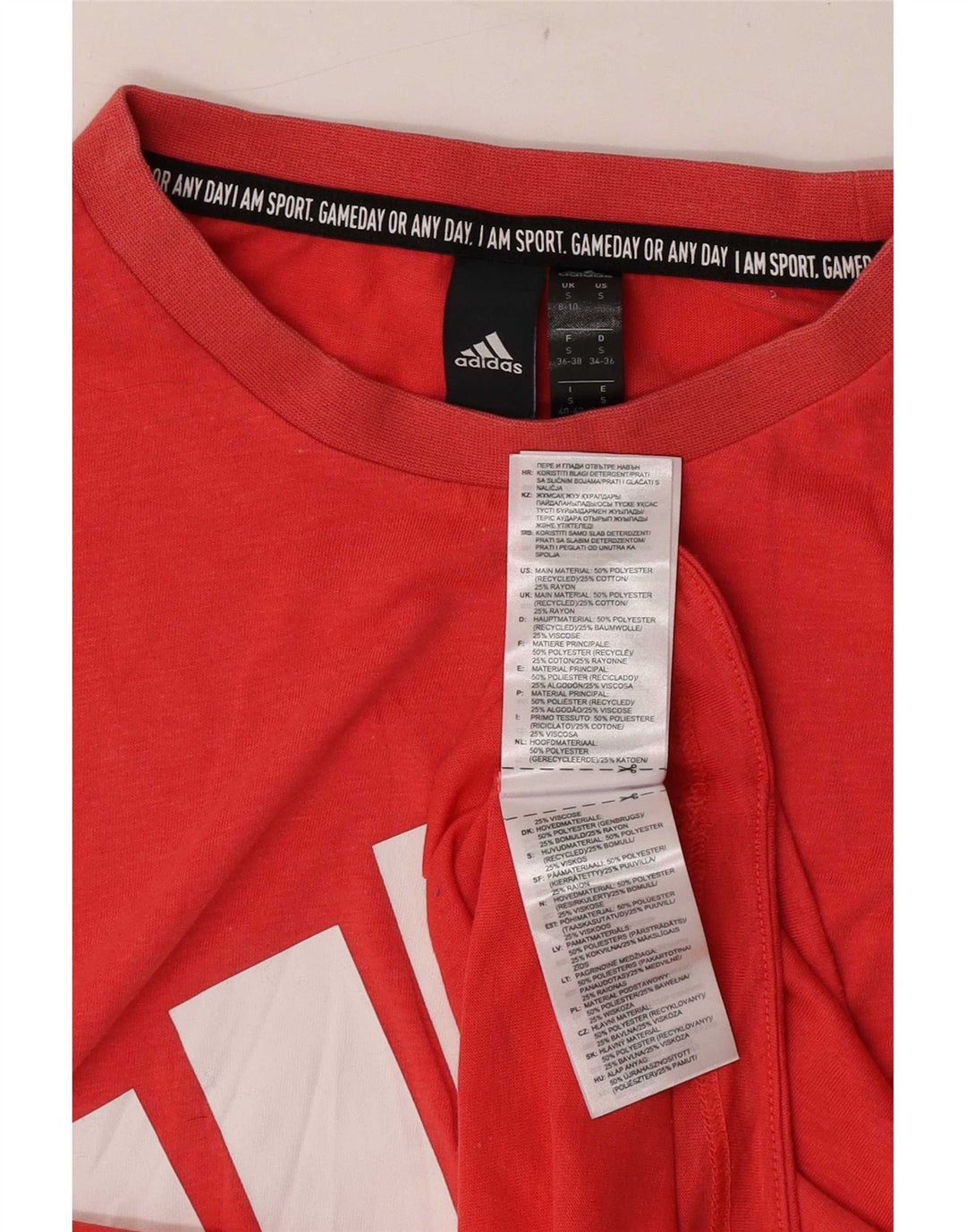 Adidas Débardeur graphique pour femme UK 8/10 Petit Rouge Polyester