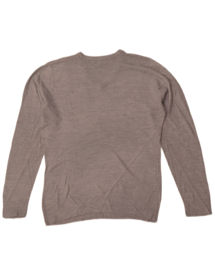 Marks & Spencer Pull col V pour homme Petit Gris Acrylique