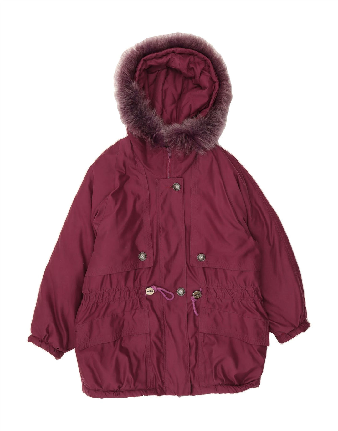 VINTAGE Womens Oversized Hooded Windbreaker Jacket UK 10 Small Purple Vintage Vintage and Second-Hand Vintage from Messina Hembry 