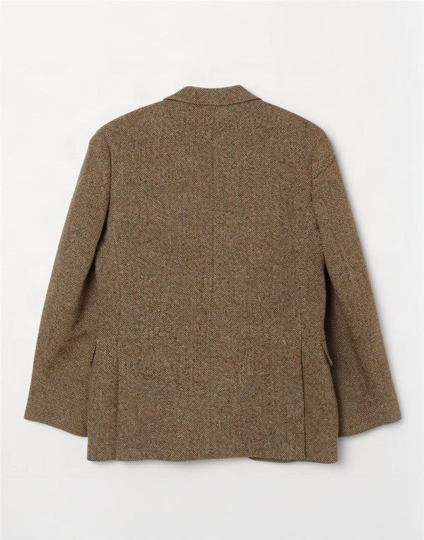 Harris Tweed Veste blazer à 2 boutons pour homme UK 36 Petite laine kaki