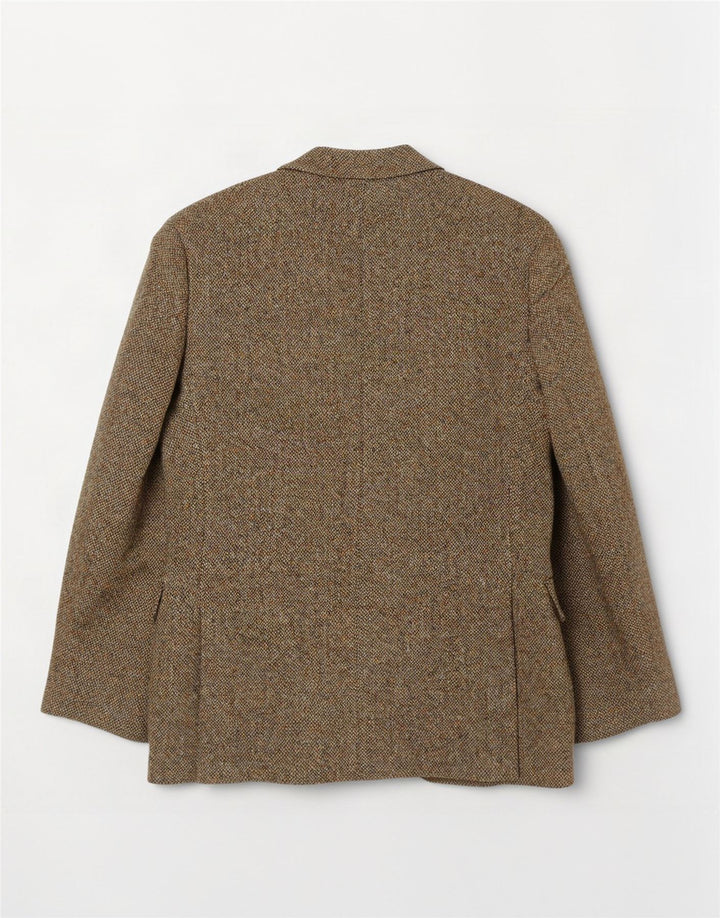 Harris Tweed Veste blazer à 2 boutons pour homme UK 36 Petite laine kaki