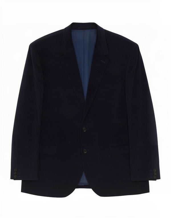 Marks & Spencer Veste blazer en velours côtelé coupe ajustée pour homme UK 46 XL Bleu marine