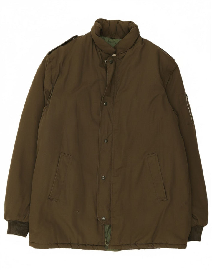 WHISTLE Mens Military Padded Jacket UK 42 XL Khaki