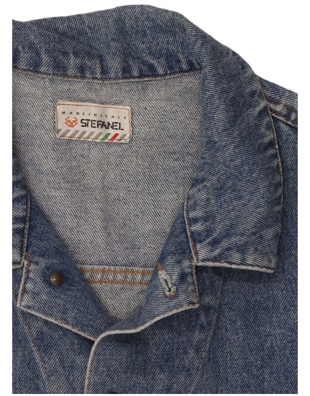 Stefanel Veste en jean pour homme UK 36 Petit coton bleu
