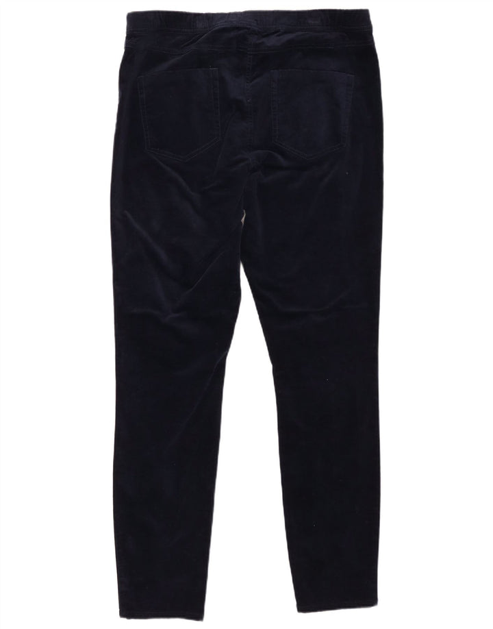 WHITE STUFF Pantalon décontracté en velours pour femme UK 16 Large W32 L30 Bleu marine