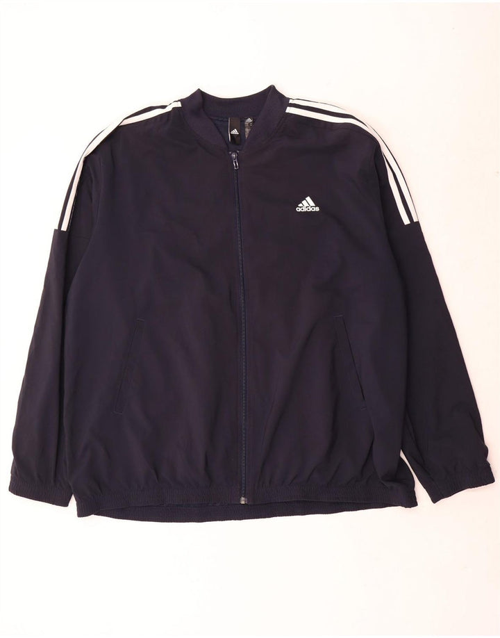 Adidas Veste de survêtement pour homme 2XL Bleu marine Polyester