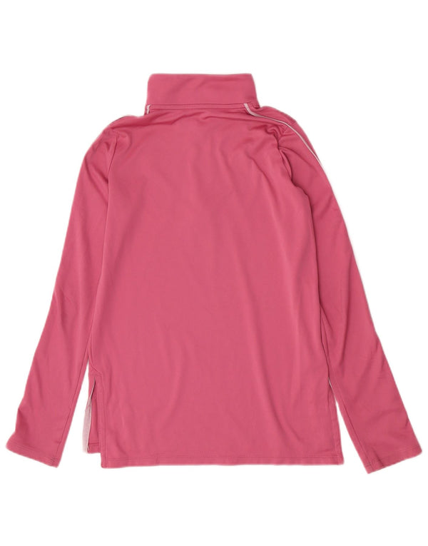 Under Armour Haut à col zippé et manches longues pour fille 9-10 ans Rose moyen Sports