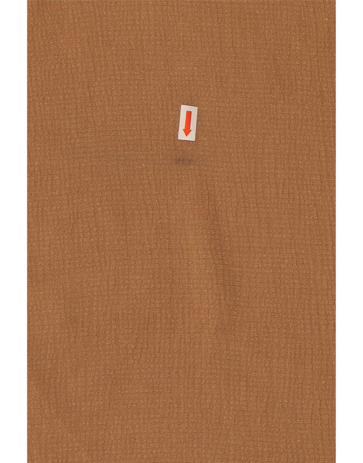 Zara Chemisier court sans manches surdimensionné pour femme UK 10 Petit Beige