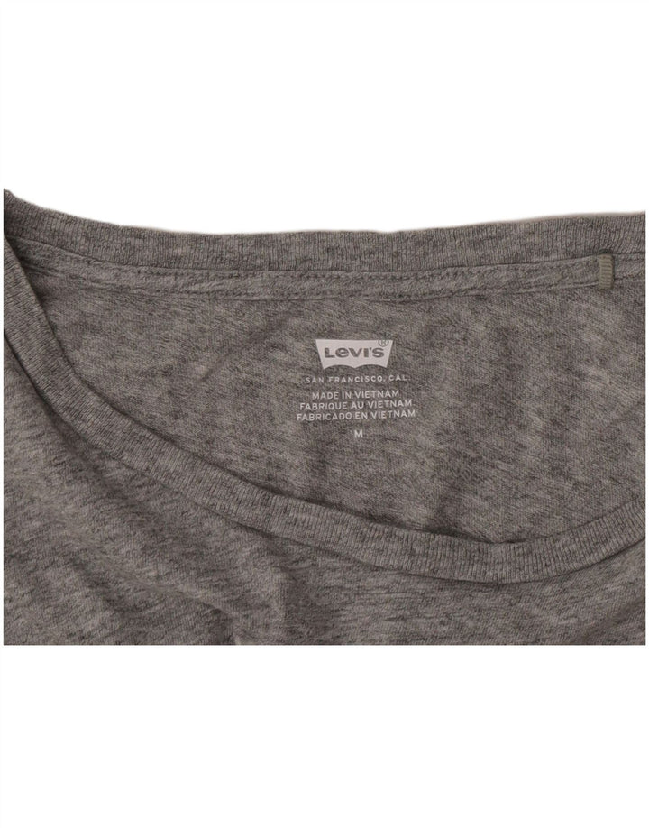 Levi's T-Shirt Graphique Femme UK 14 Gris Moyen Moucheté