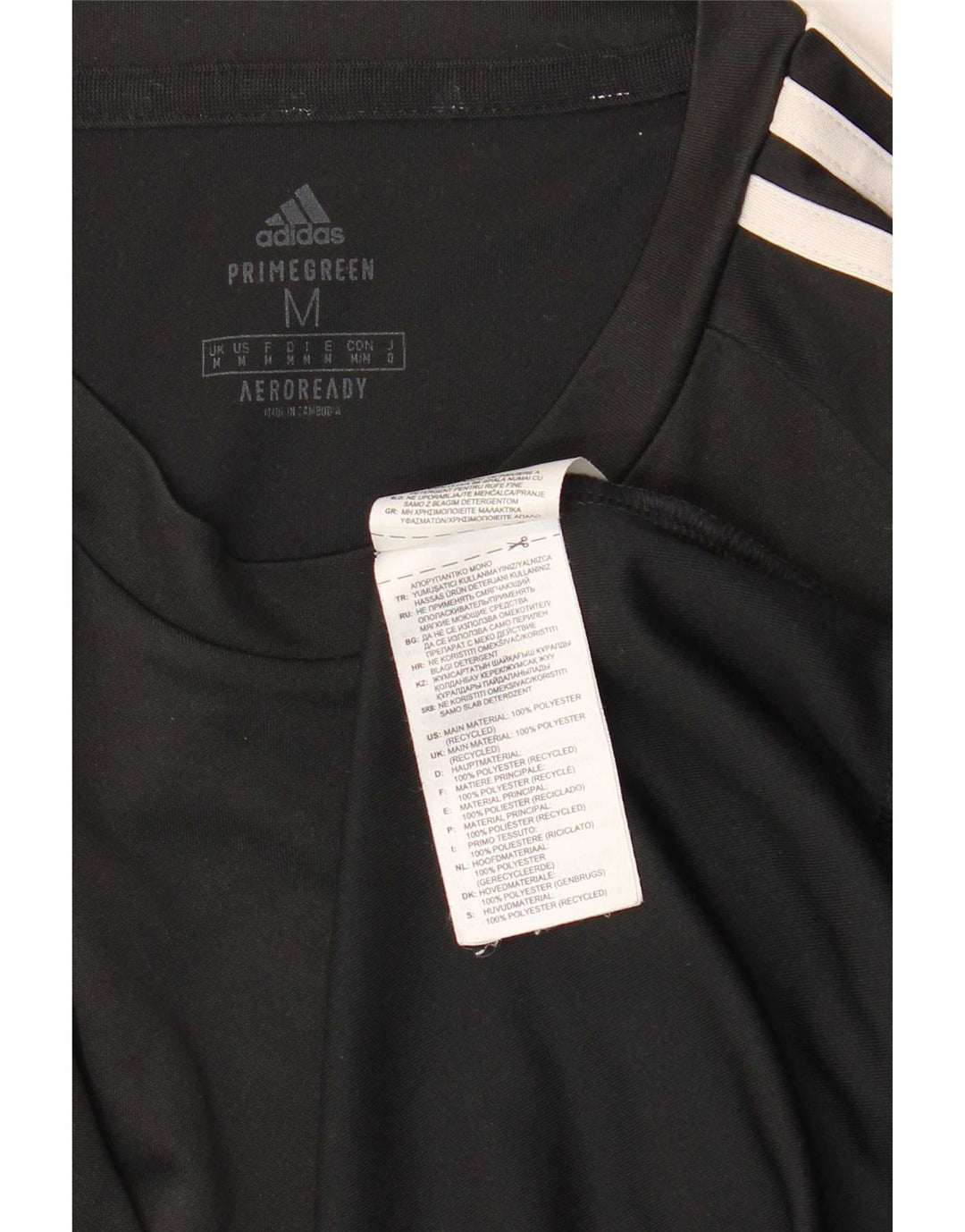 Adidas Hommes Aeroready T-Shirt Top Noir Moyen Polyester