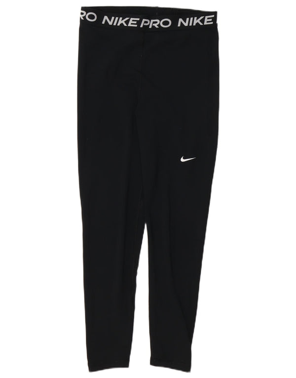 NIKE Legging graphique Dri Fit pour femme UK 12 Noir moyen