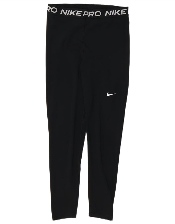 NIKE Legging graphique Dri Fit pour femme UK 12 Noir moyen
