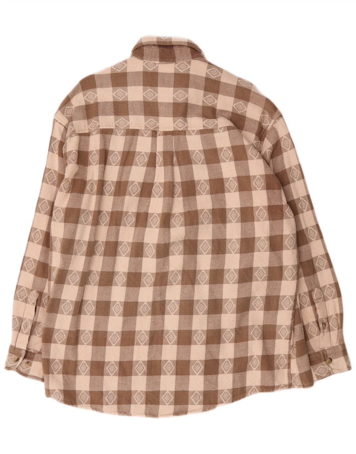 Tom Tailor Chemise Flanelle Homme XL Marron Carreaux Coton
