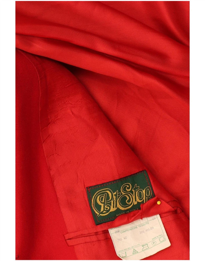 Pit Stop Veste Blazer 2 Boutons Homme IT 48 Laine Rouge Moyen