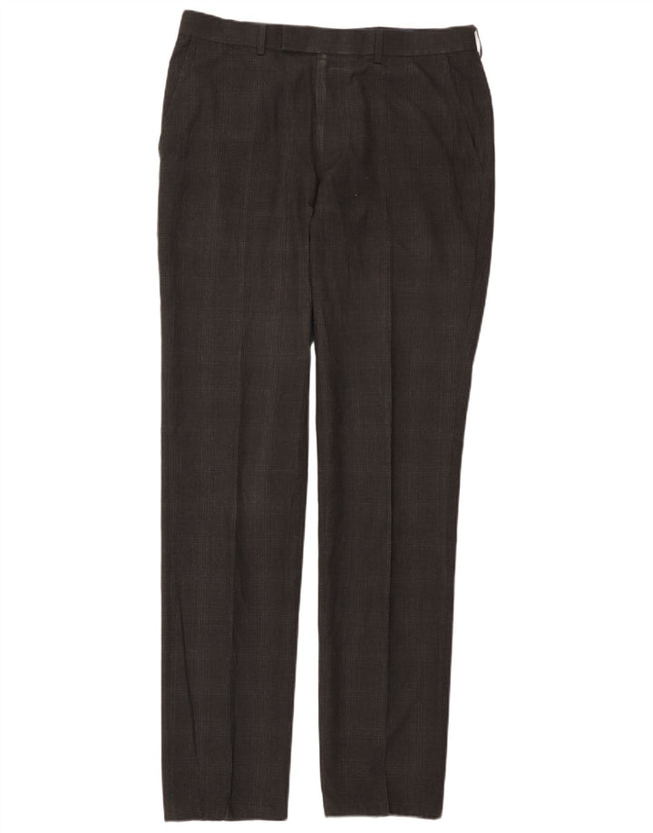 Marks & Spencer Pantalon de costume super slim pour homme W32 L33 Gris à carreaux