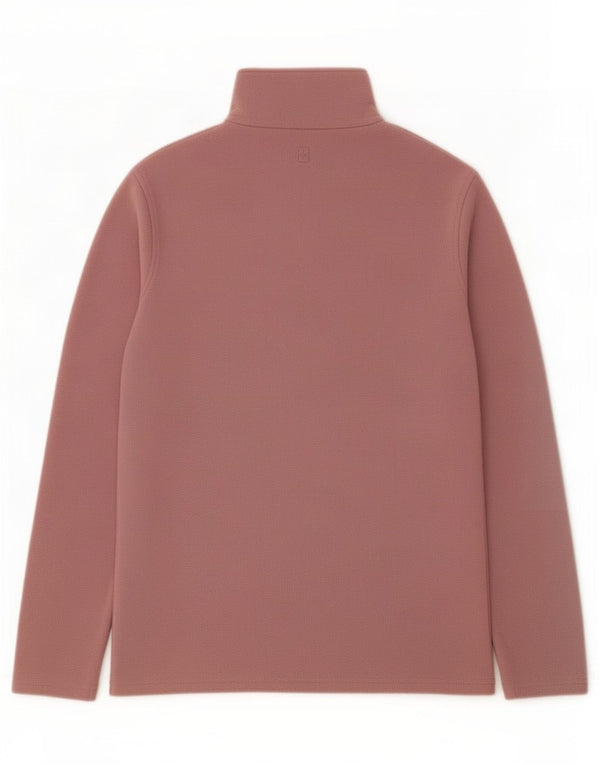 Mountain Warehouse Pull Polaire à Col Zippé pour Homme Petit Rose Polyester