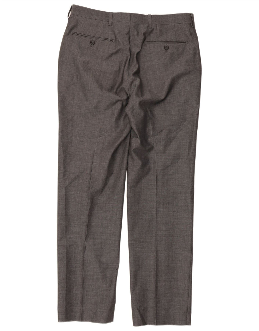 Marks & Spencer Pantalon de Costume Droit Homme W32 L31 Gris Laine