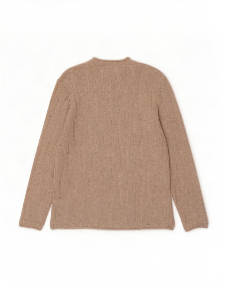 Zara Pull Col Roulé Homme Beige Moyen Moucheté Polyester