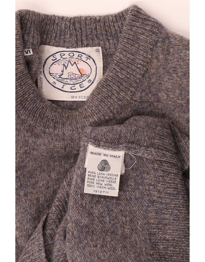 Iceberg Pull col rond homme gris moyen laine vierge