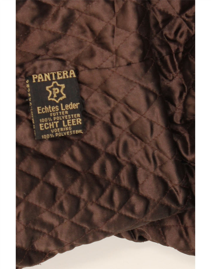 PANTERA Veste en cuir pour homme UK 44 2XL Cuir marron