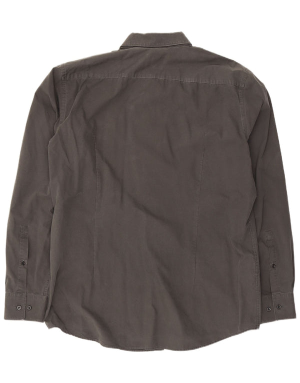 Hugo Boss Chemise Slim Fit Homme Taille 43 17 XL Coton Gris