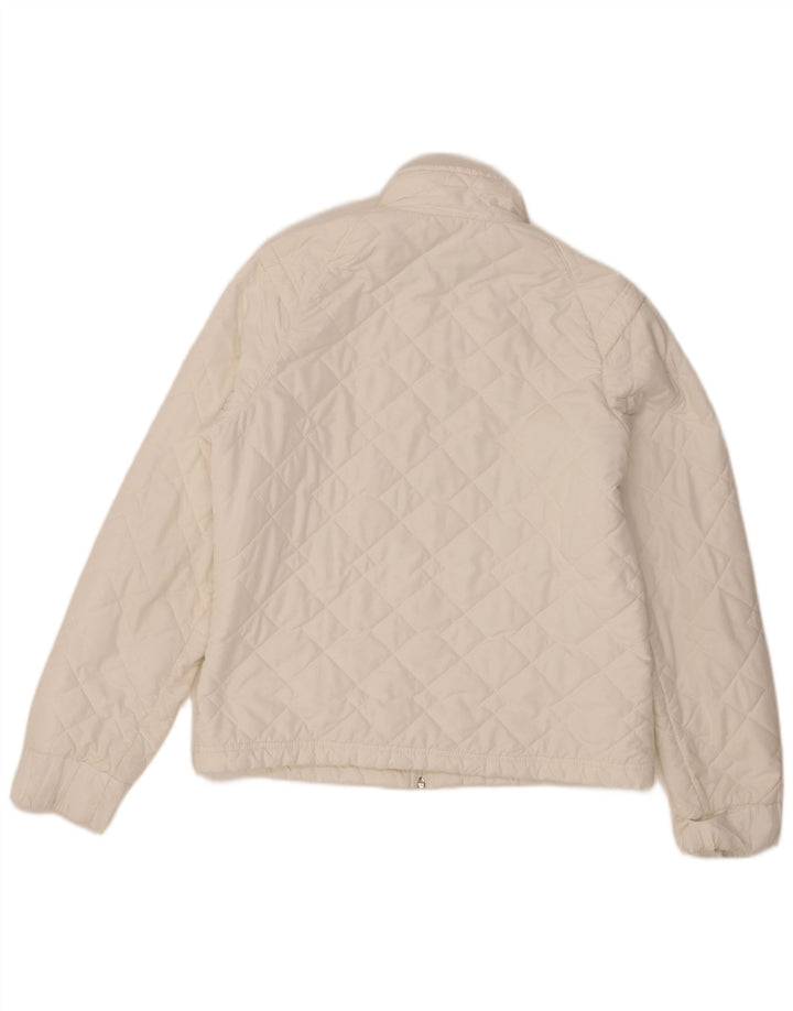 Adidas Veste matelassée pour femme UK 14 Polyester blanc moyen