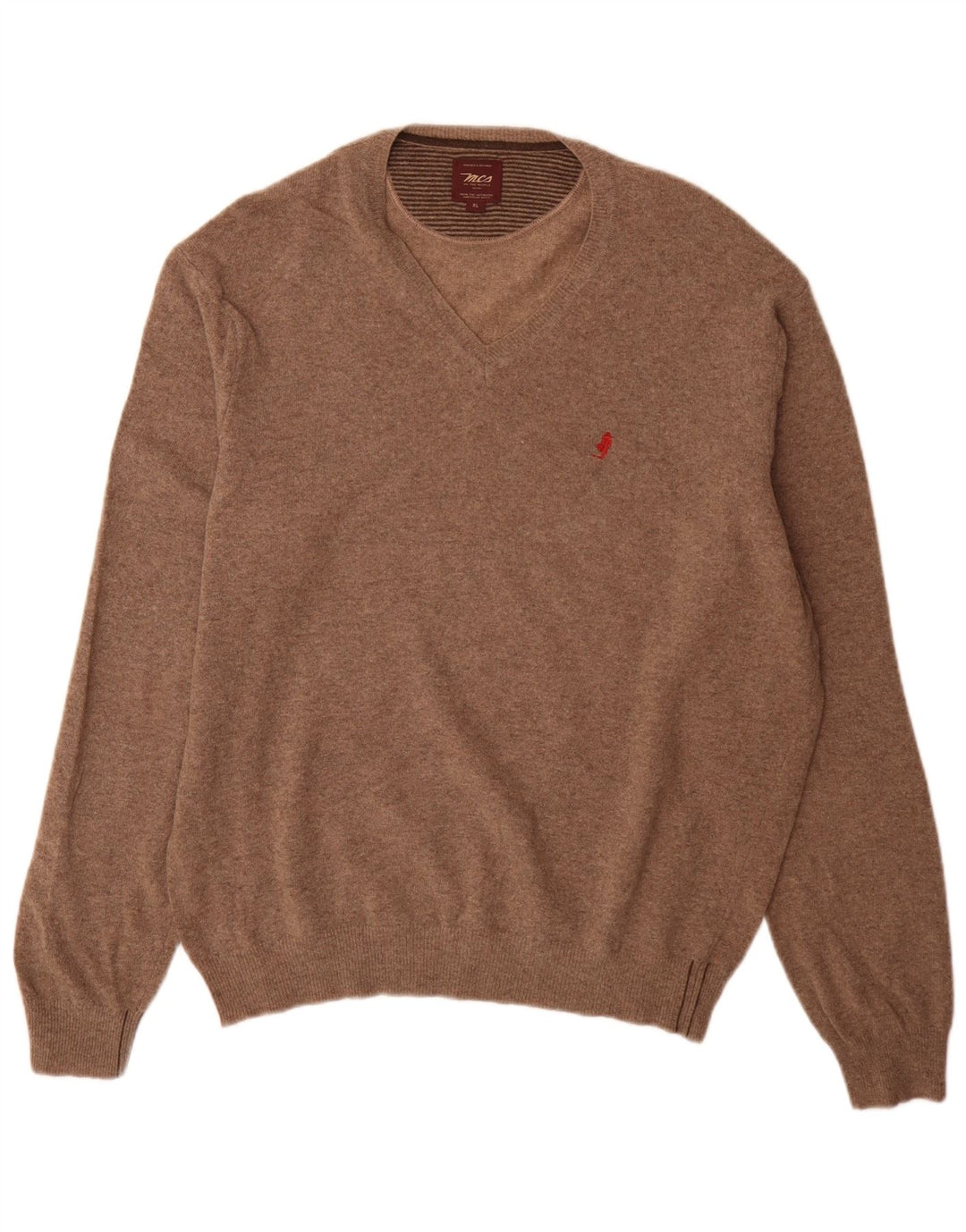 Marlboro Classics Pull col V pour homme XL Marron