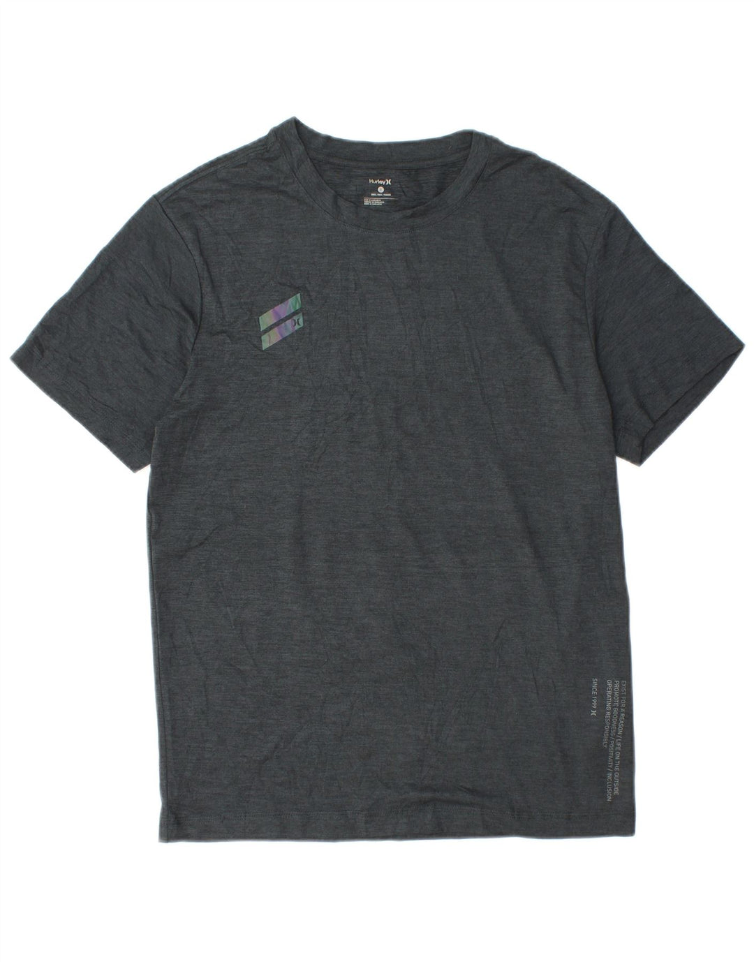Hurley Homme Petit T-Shirt Top Small Gris Polyester
