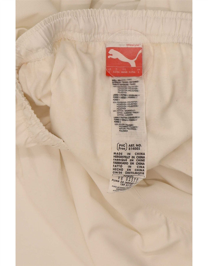 Puma Pantalon de survêtement pour homme Taille L Blanc Polyester