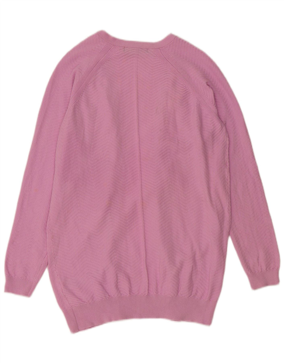 MARKS & SPENCER Pull cardigan ouvert pour femme UK 10 Petit chevron rose