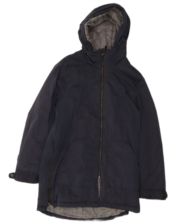 ZARA Parka à capuche pour garçon 11-12 ans en nylon bleu marine