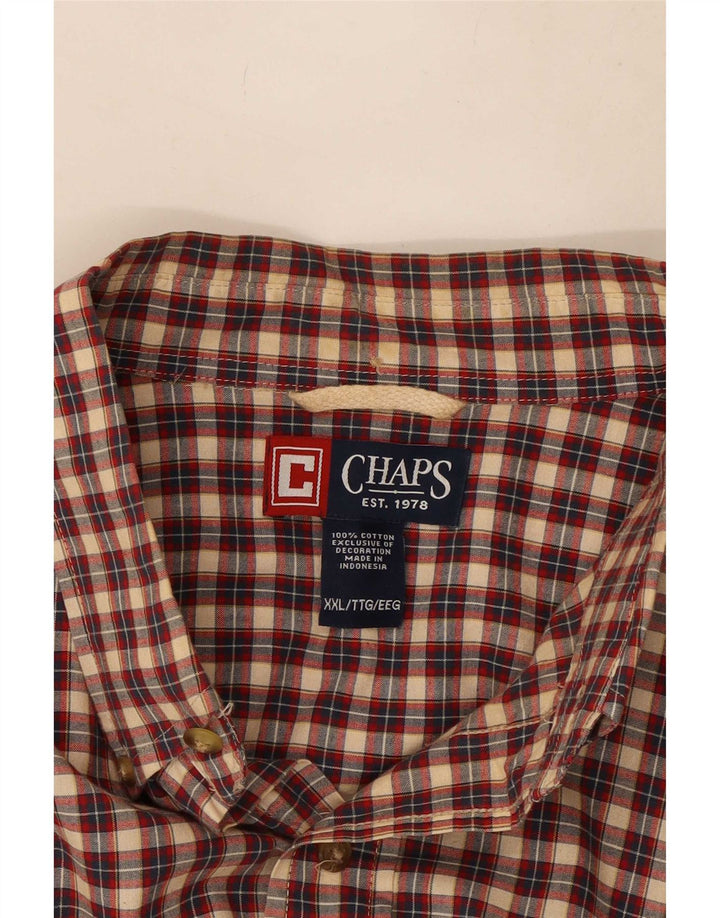 Chaps Chemise Homme 2XL Rouge Carreaux Coton