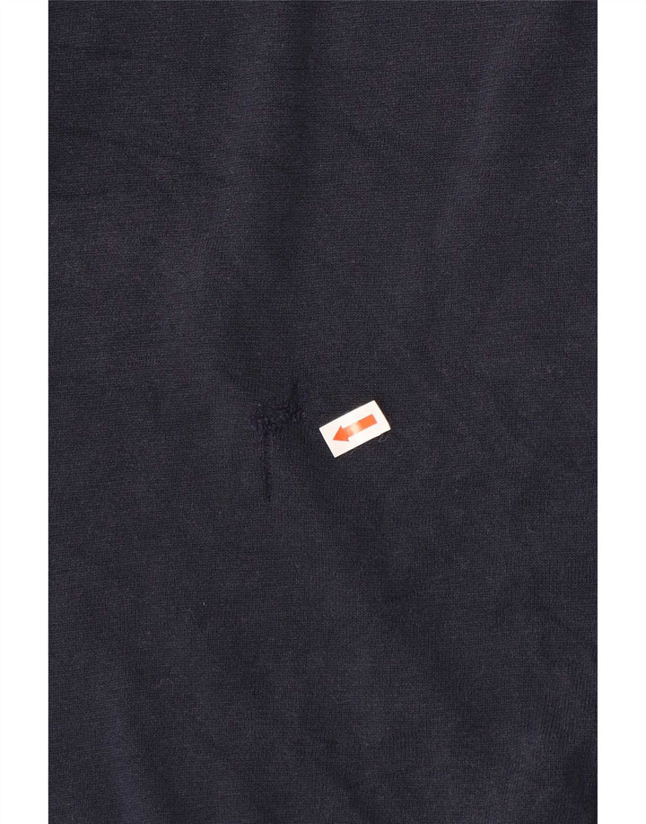 Massimo Dutti Pull col polo pour homme en coton bleu marine Taille L