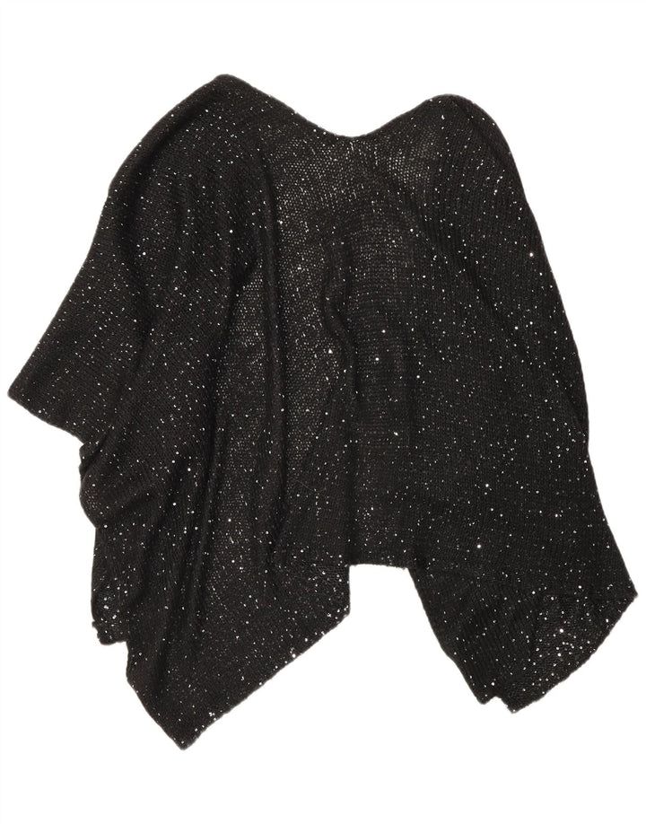Marks & Spencer Poncho Jumper pour femme Taille unique Acrylique moucheté noir